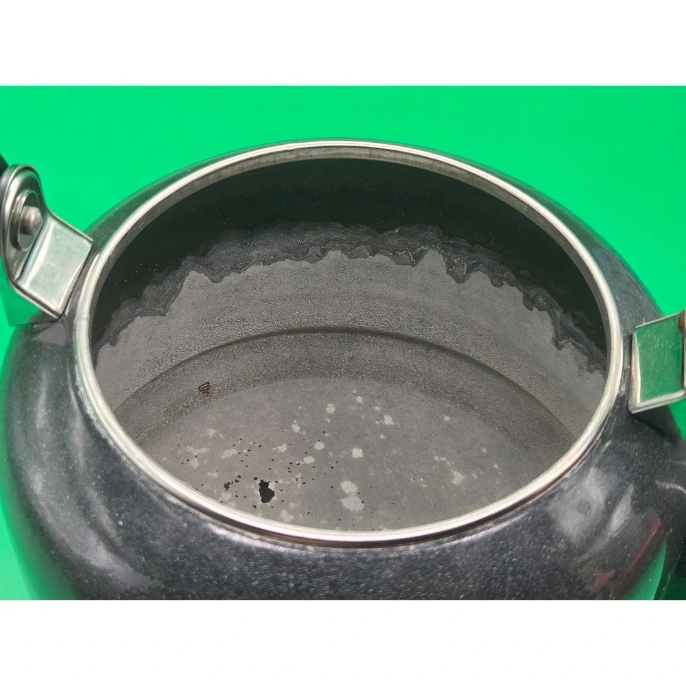 Le Creuset Demi Tea Kettle 1.25 Qt 1.1L Metallic Grey Sparkle Enamel Whistling